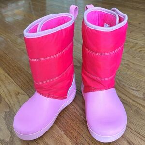 Crocs Kids' LodgePoint Snow Boots Pink/Party  Little Kids Size 11